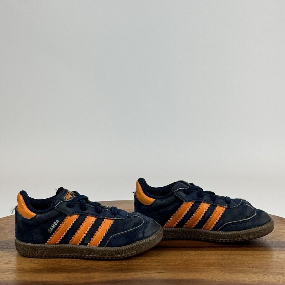 Little Kids Adidas‎ Samba OG Navy Blue Casual Athletic Sneakers Shoes Size 6 C
